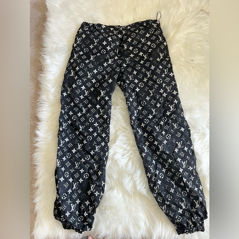 Louis Vuitton Stencil effect monogram jogger pants